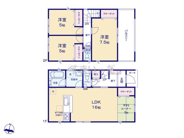 クレイドルガーデン さいたま市桜区南元宿 第3の見取り図