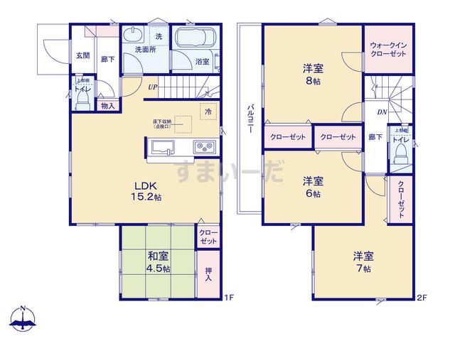 クレイドルガーデン 横浜市瀬谷区北新 第5の見取り図