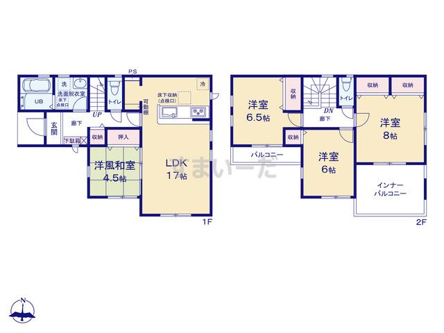 リーブルガーデン あすみが丘3丁目の見取り図