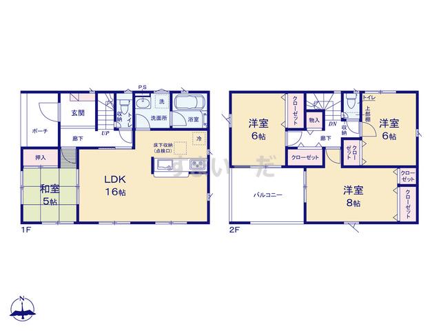 クレイドルガーデン 射水市二口 第3の見取り図