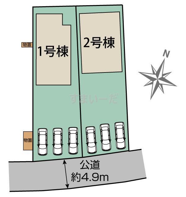 ブルーミングガーデン　熊本市南区御幸笛田2丁目2棟の見取り図