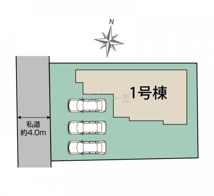ブルーミングガーデン 熊本市西区横手4丁目1棟の見取り図