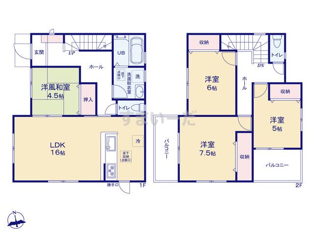 リーブルガーデン 須磨区白川台2期の見取り図
