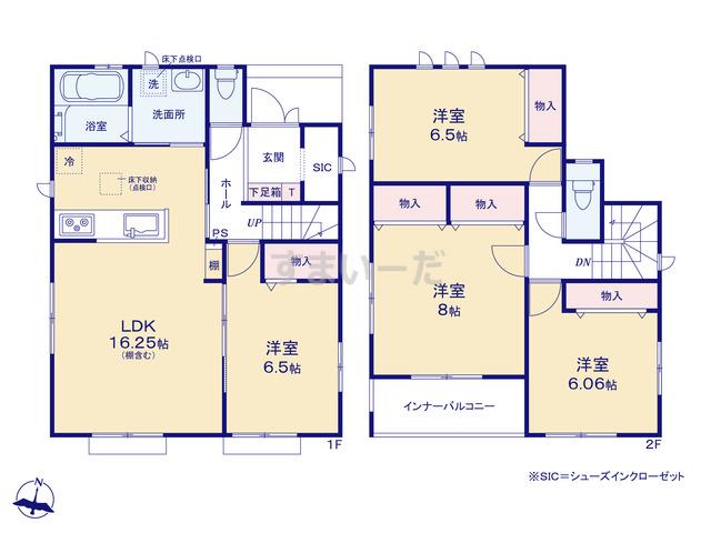 ハートフルタウン 鶴田町4期の見取り図