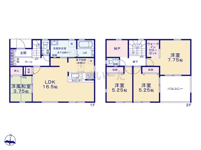 リーブルガーデン 加曽利町第2の見取り図