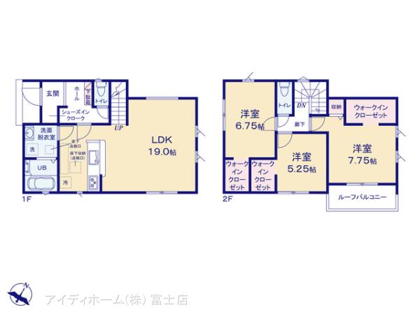 リナージュ富士市水戸島２２－１期の見取り図