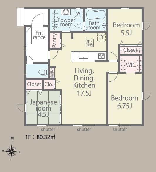 リナージュネクスジー八女市吉田　第１期の見取り図