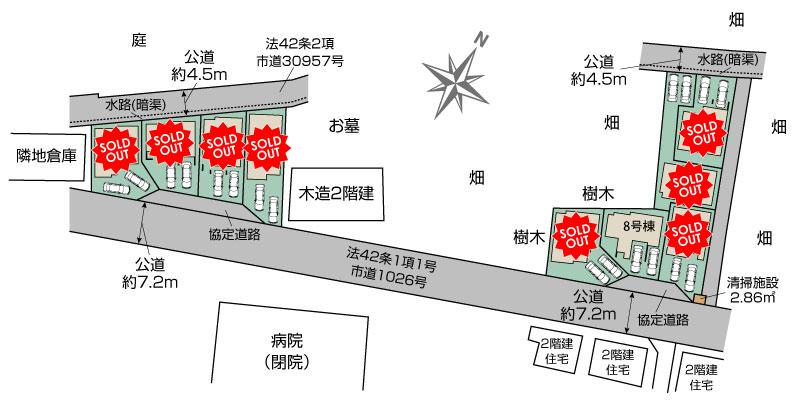 上尾市平塚3期（1st.2nd） 9棟 区画図