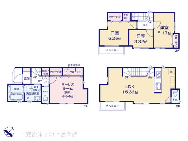 リーブルガーデン池田１丁目２期の見取り図