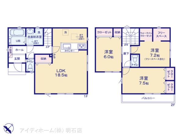 リナージュ神戸市垂水区南多聞台２２－１期の見取り図