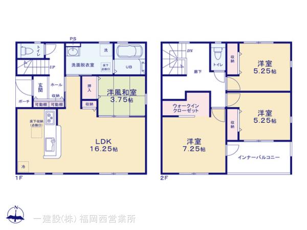 リーブルガーデン西区上山門第十二の見取り図