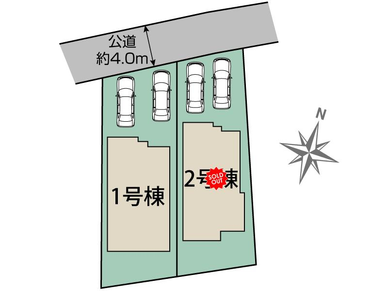 ブルーミングガーデン熊本市中央区帯山６丁目２棟の見取り図