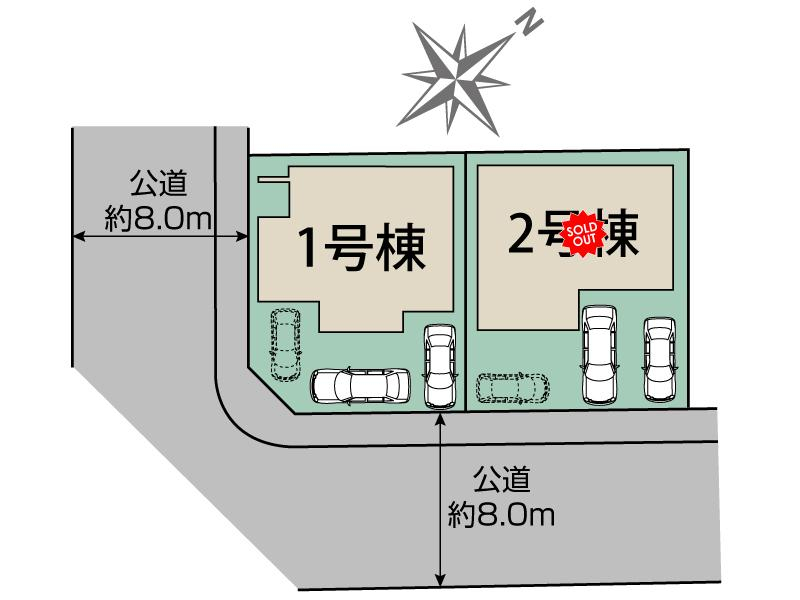 ブルーミングガーデン札幌市白石区平和通８丁目南２棟の見取り図