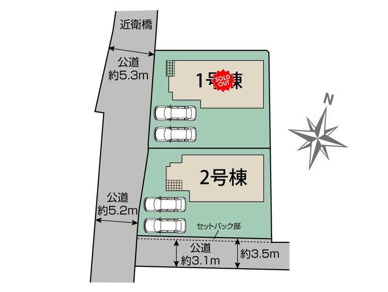 ブルーミングガーデン京都郡苅田町尾倉２棟の見取り図