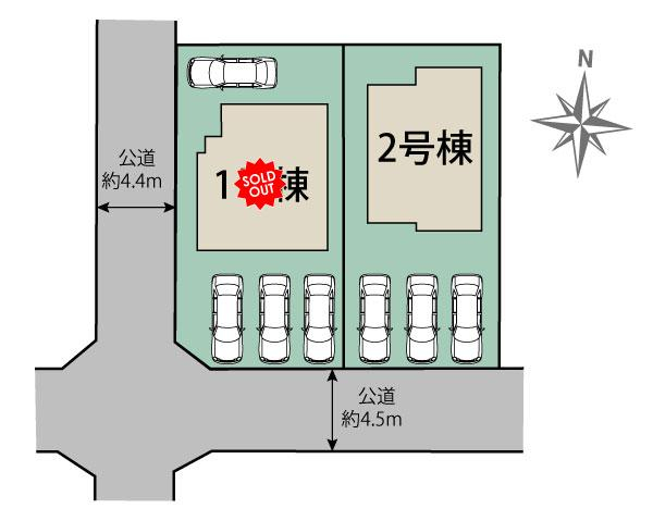 ブルーミングガーデン岡山市中区福泊２棟の見取り図