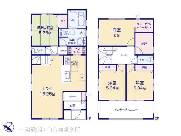 リーブルガーデン太白八木山本町２丁目５期の見取り図