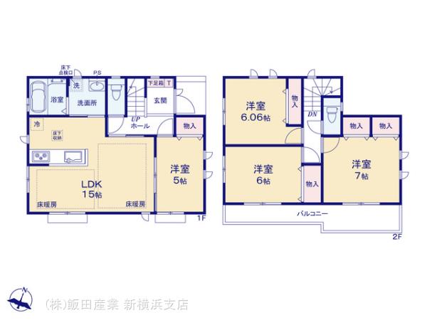 ハートフルタウン大和市南林間6丁目3595番の見取り図
