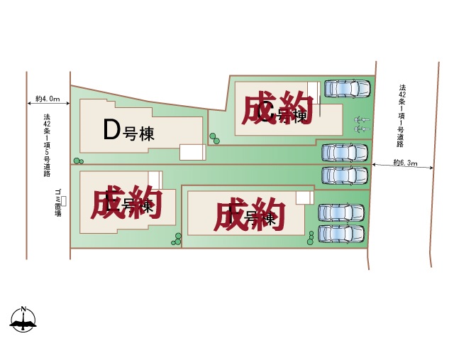 ハートフルタウン(尼崎)第1枚方楠葉中之芝の見取り図
