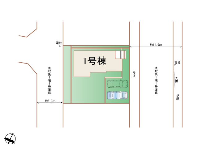 ハートフルタウン(伊丹)川西向陽台3丁目Ⅱ期の見取り図
