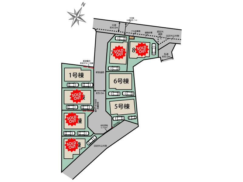 ブルーミングガーデン松戸市五香南３丁目８棟の見取り図