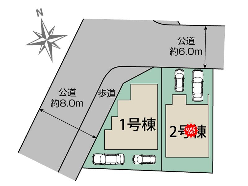 ブルーミングガーデン神戸市垂水区神陵台９丁目２棟の見取り図