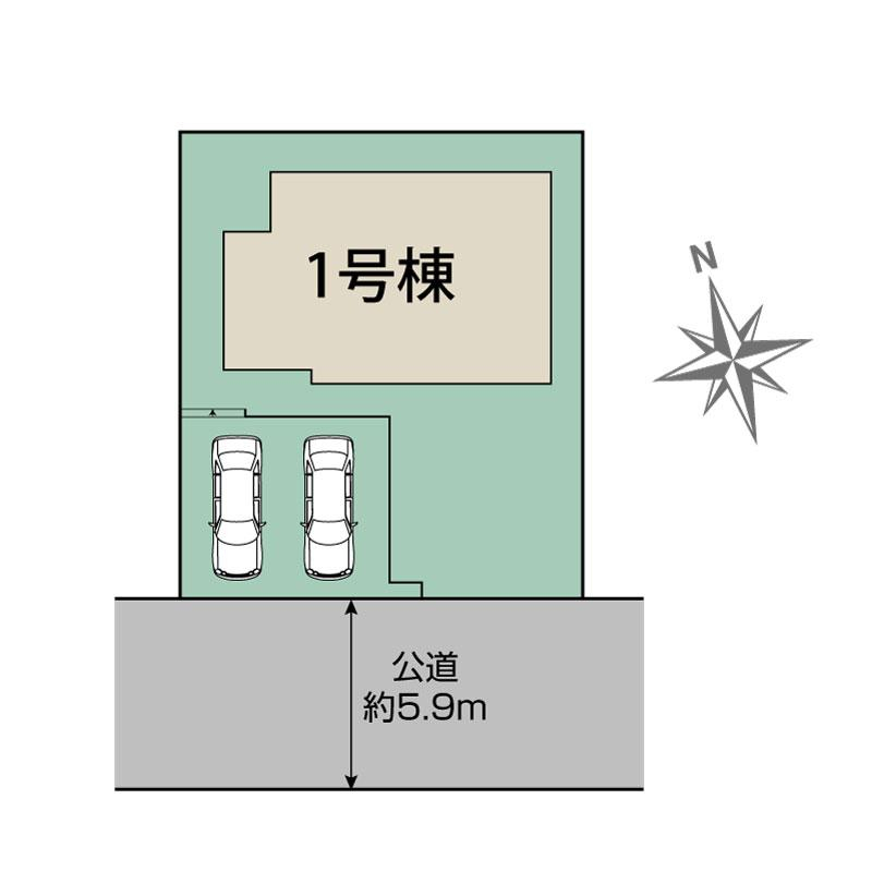 ブルーミングガーデン神戸市北区星和台１丁目１棟の見取り図