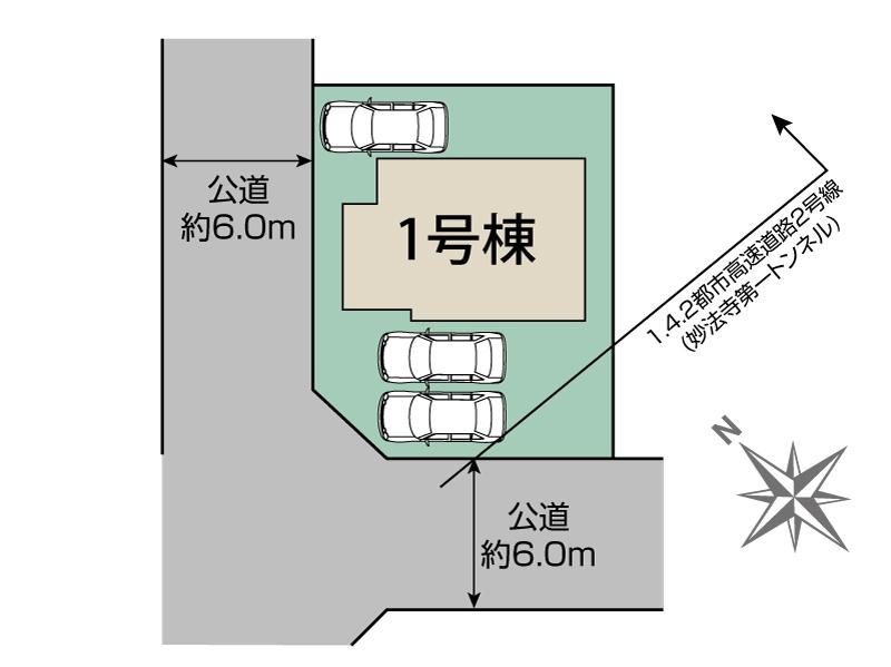 ブルーミングガーデン神戸市須磨区横尾２丁目１棟の見取り図