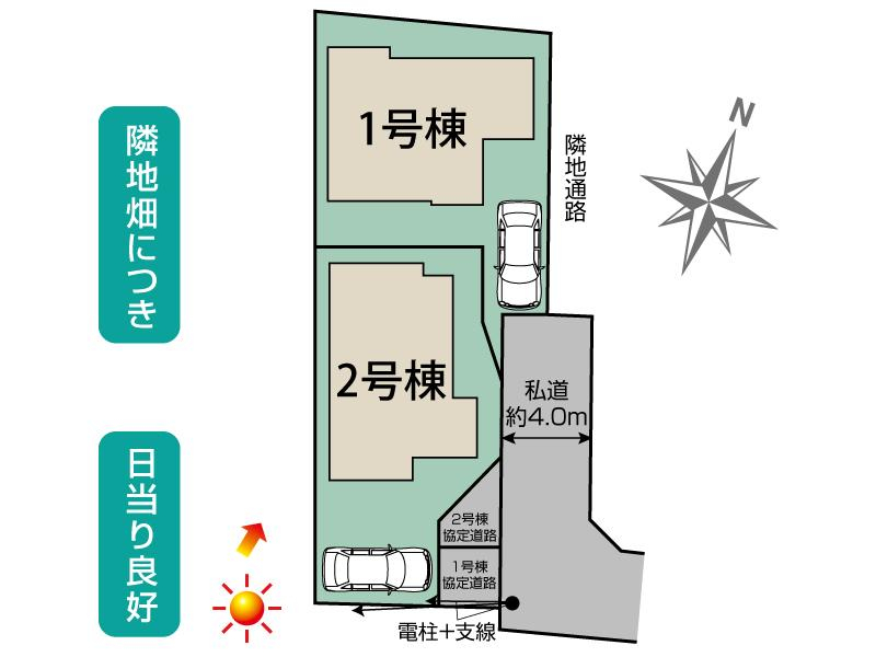 ブルーミングガーデン西東京市富士町５丁目２棟の見取り図