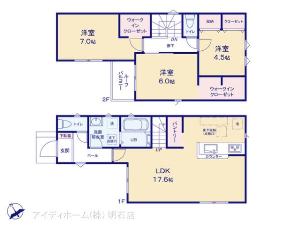 リナージュ神戸市垂水区神陵台２３－１期の見取り図