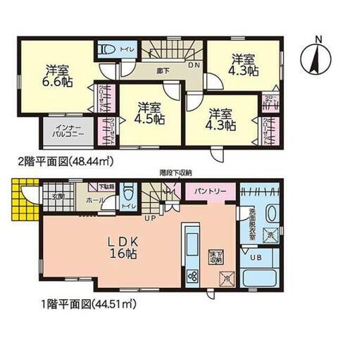 リナージュ熊本市東区長嶺東２３－１期の見取り図