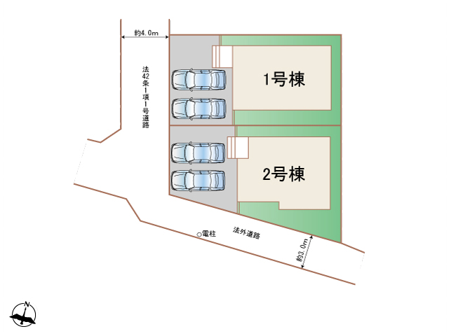 ハートフルタウン狛江市猪方の見取り図