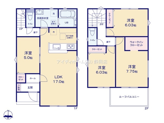 リナージュ浜松市浜北区沼２３－１期の見取り図