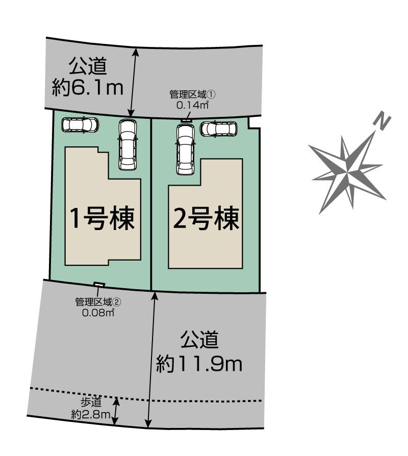 ブルーミングガーデン堺市南区庭代台１丁２棟の見取り図