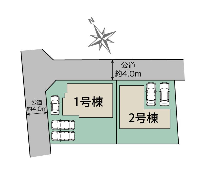 ブルーミングガーデン豊田市駒場町茶袋２棟の見取り図