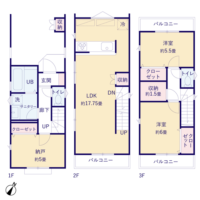 ティアラ4130さいたま市栄和２期１棟の見取り図