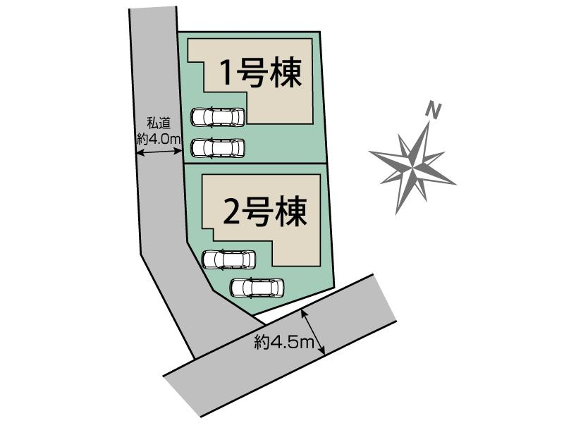 ブルーミングガーデン熊本市東区尾ノ上３丁目２棟の見取り図
