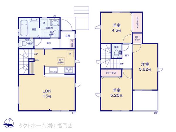 グラファーレ4178福岡市高美台２期２棟の見取り図
