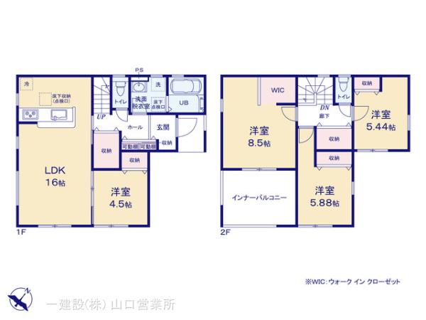 リーブルガーデン防府市勝間２丁目第三の見取り図