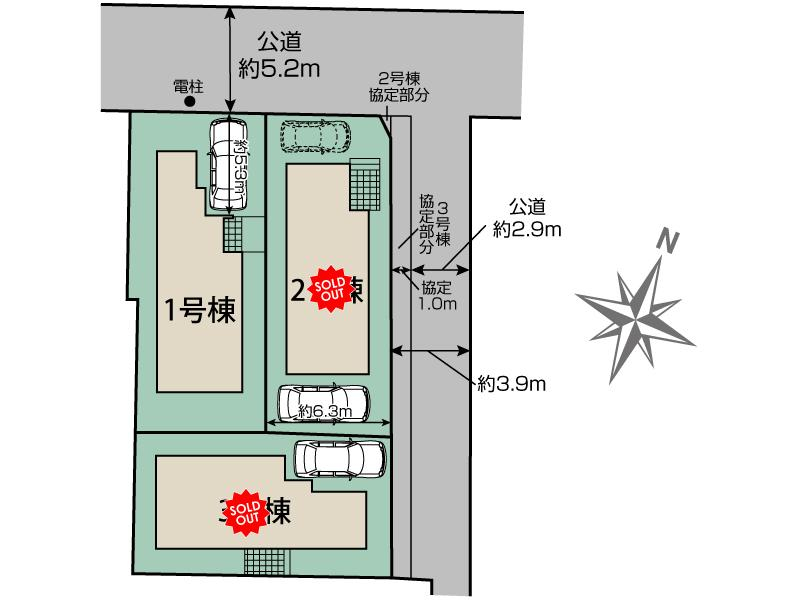 市川市中国分2丁目3棟 区画図