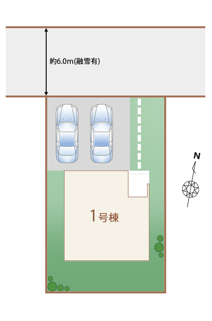 ハートフルタウン富山市大島1期の見取り図
