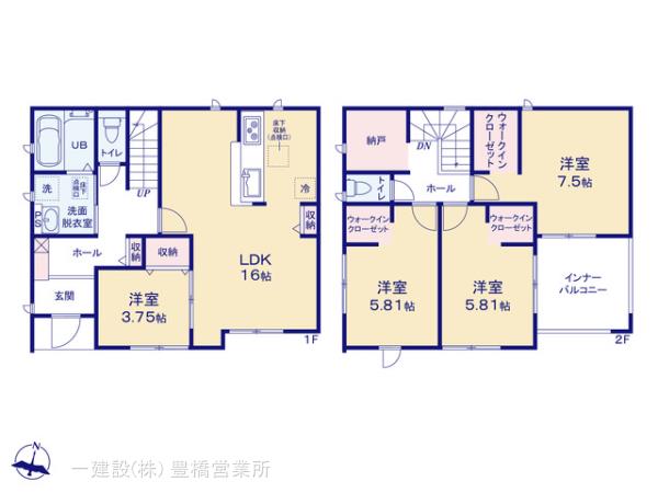 リーブルガーデン蒲郡市形原町５７期の見取り図