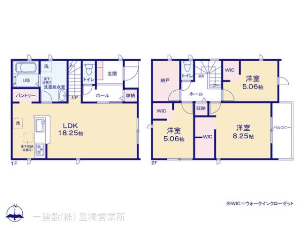 リーブルガーデン豊川市本野町北浦５７期の見取り図