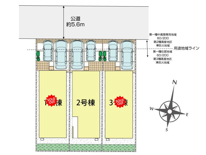 茅ヶ崎市菱沼2丁目3区画 区画図