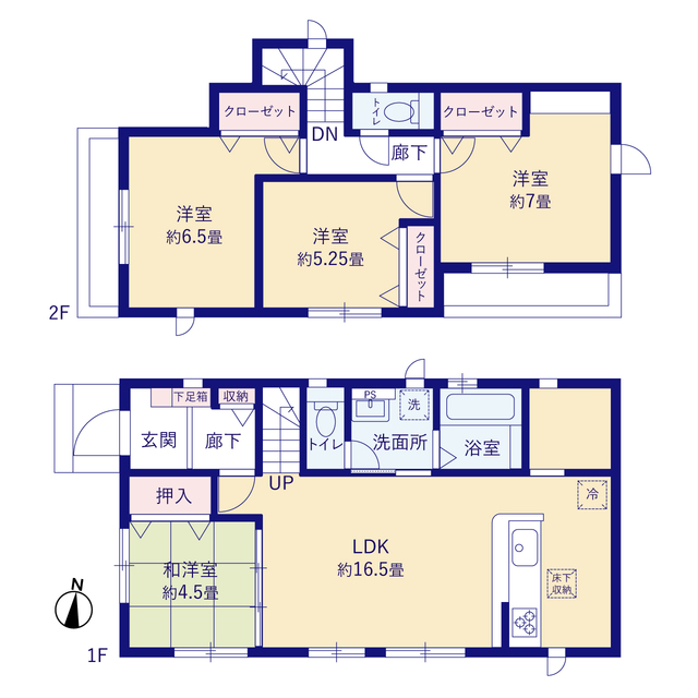 グラファーレ4144相模原市磯部７期４棟の見取り図