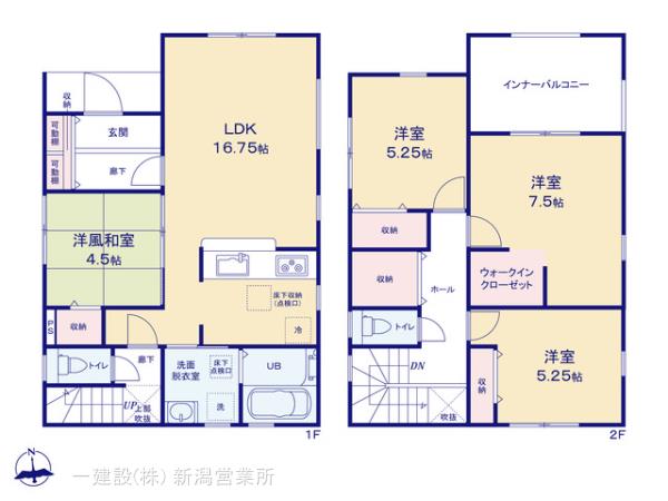 リーブルガーデン新発田緑町第4の見取り図