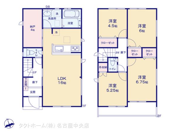 グラファーレ半田市岩滑高山町１２棟の見取り図