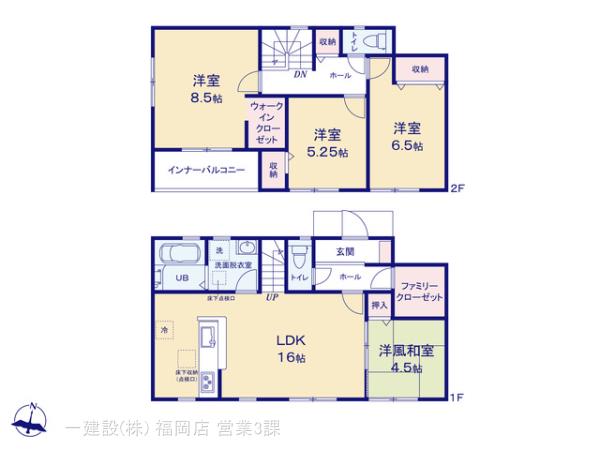 リーブルガーデン鳥栖市萱方町の見取り図