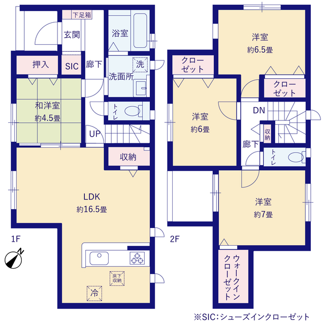 グラファーレ4149福島市森合２期２棟の見取り図