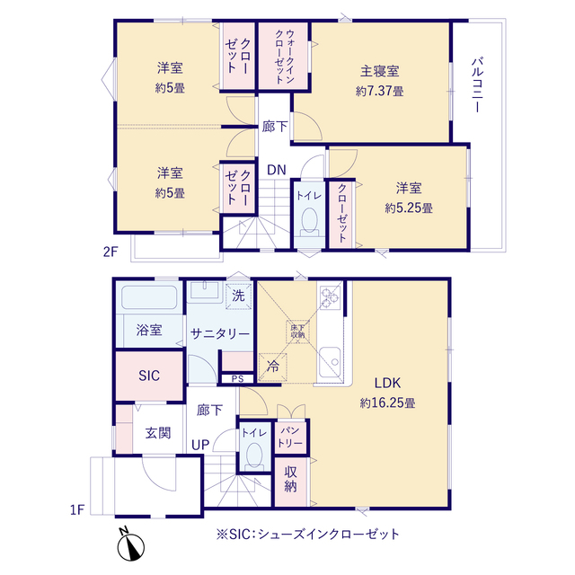 ティアラ4123八王子市暁町２期１２棟の見取り図