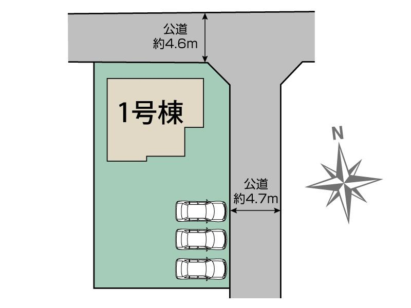 中央市東花輪1棟 区画図